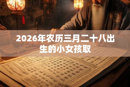 2026年农历三月二十八出生的小女孩取
