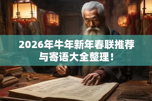 2026年牛年新年春联推荐与寄语大全整理！