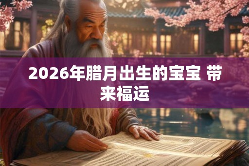 2026年腊月出生的宝宝 带来福运