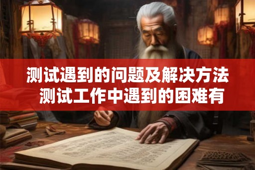 测试遇到的问题及解决方法  测试工作中遇到的困难有哪些