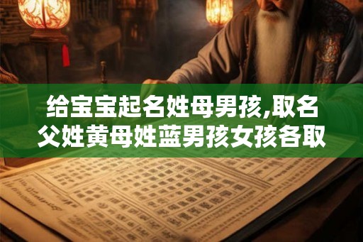 给宝宝起名姓母男孩,取名父姓黄母姓蓝男孩女孩各取一个