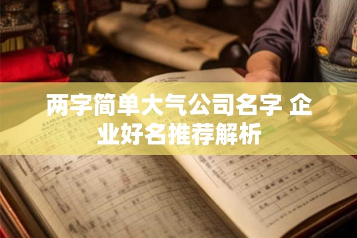 两字简单大气公司名字 企业好名推荐解析