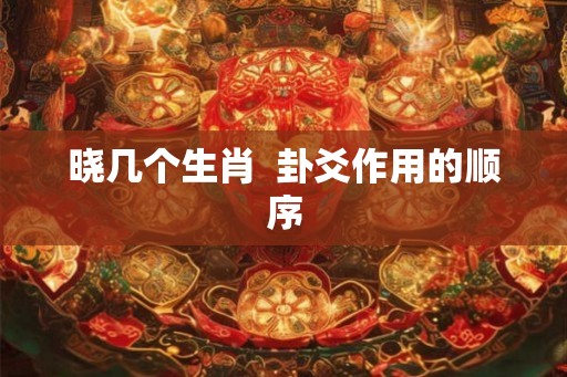 晓几个生肖 卦爻作用的顺序 晓几个生肖 卦爻作用的顺序