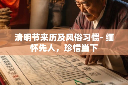 清明节来历及风俗习惯- 缅怀先人,珍惜当下 清明节来历及风俗习惯- 缅怀先人,珍惜当下