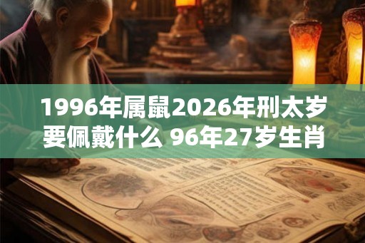 1996年属鼠2026年刑太岁要佩戴什么 96年27岁生肖鼠犯太岁怎么化解 1996年属鼠2026年刑太岁要佩戴什么 96年27岁生肖鼠犯太岁怎么化解