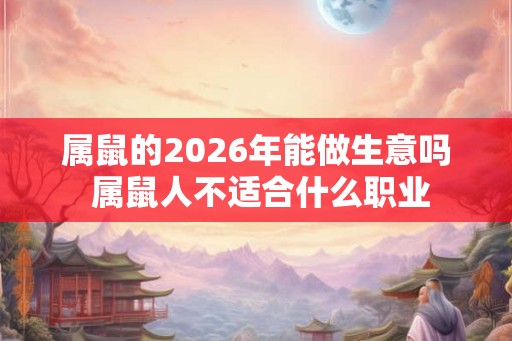 属鼠的2026年能做生意吗 属鼠人不适合什么职业