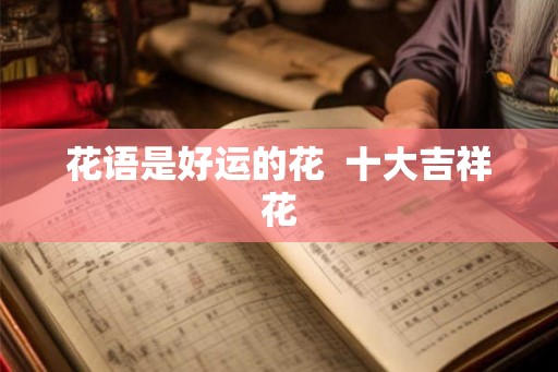 花语是好运的花  十大吉祥花