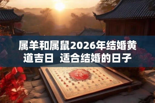 属羊和属鼠2026年结婚黄道吉日 适合结婚的日子 属羊和属鼠2026年结婚黄道吉日 适合结婚的日子