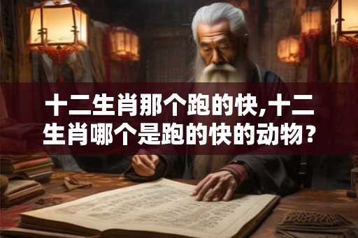 十二生肖那个跑的快,十二生肖哪个是跑的快的动物？