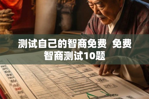 测试自己的智商免费  免费智商测试10题