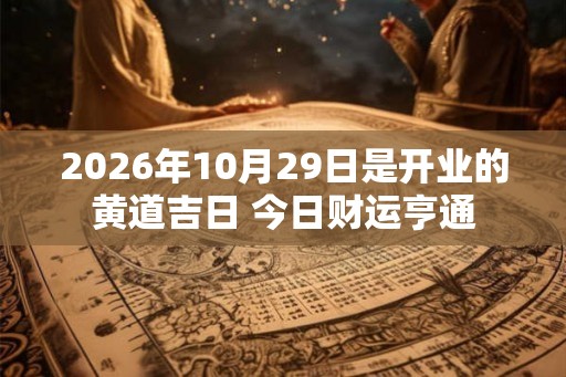 2026年10月29日是开业的黄道吉日 今日财运亨通 2026年10月29日是开业的黄道吉日 今日财运亨通