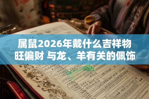 属鼠2026年戴什么吉祥物旺偏财 与龙、羊有关的佩饰