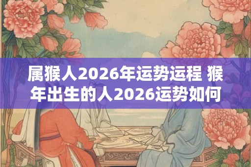 属猴人2026年运势运程 猴年出生的人2026运势如何