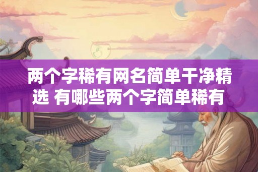 两个字稀有网名简单干净精选 有哪些两个字简单稀有的网名