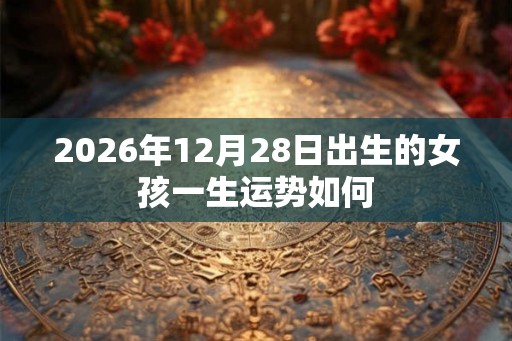 2026年12月28日出生的女孩一生运势如何