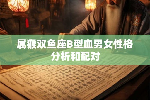 属猴双鱼座B型血男女性格分析和配对