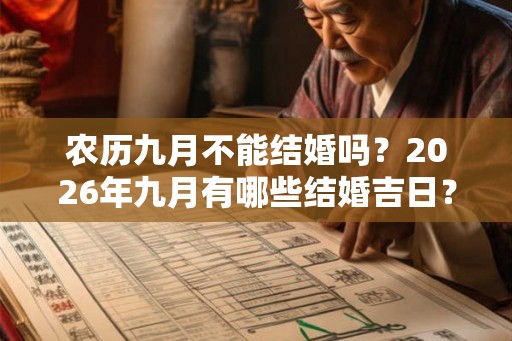 农历九月不能结婚吗？2026年九月有哪些结婚吉日？