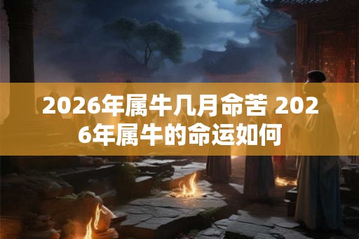 2026年属牛几月命苦 2026年属牛的命运如何 2026年属牛几月命苦 2026年属牛的命运如何