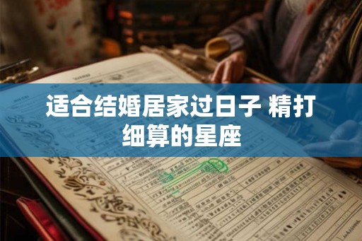 适合结婚居家过日子 精打细算的星座