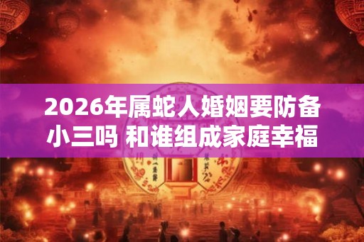 2026年属蛇人婚姻要防备小三吗 和谁组成家庭幸福