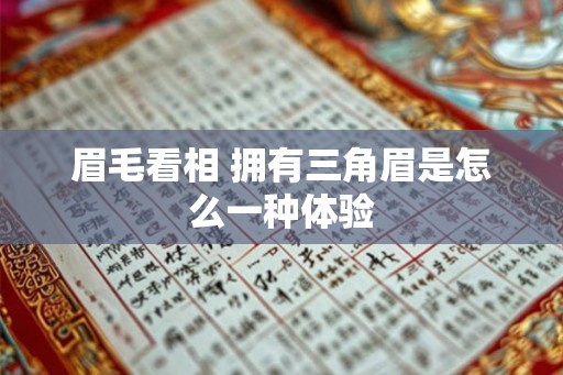 眉毛看相 拥有三角眉是怎么一种体验 眉毛看相 拥有三角眉是怎么一种体验