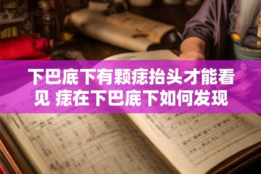 下巴底下有颗痣抬头才能看见 痣在下巴底下如何发现