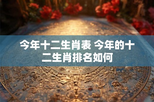 今年十二生肖表 今年的十二生肖排名如何