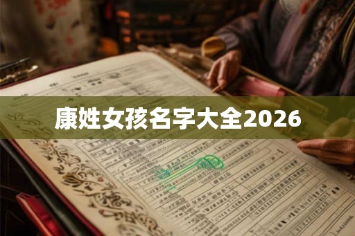 康姓女孩名字大全2026