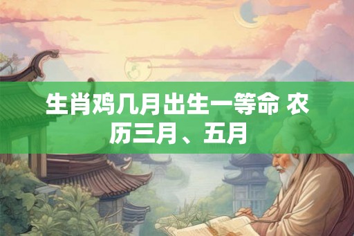 生肖鸡几月出生一等命 农历三月、五月 生肖鸡几月出生一等命 农历三月、五月