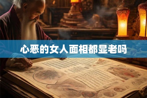 心恶的女人面相都显老吗