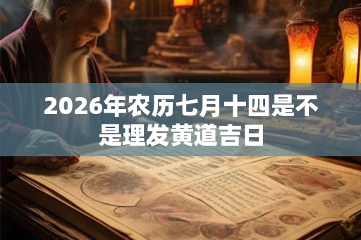 2026年农历七月十四是不是理发黄道吉日
