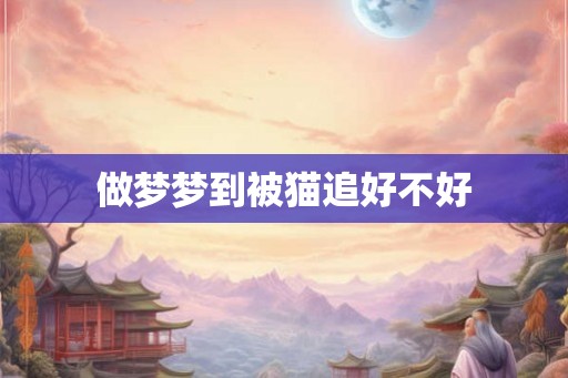 做梦梦到被猫追好不好