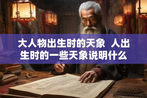 大人物出生时的天象  人出生时的一些天象说明什么