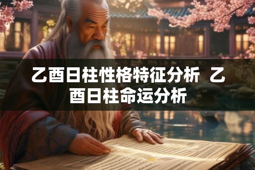乙酉日柱性格特征分析  乙酉日柱命运分析