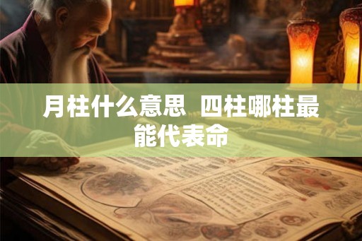 月柱什么意思  四柱哪柱最能代表命
