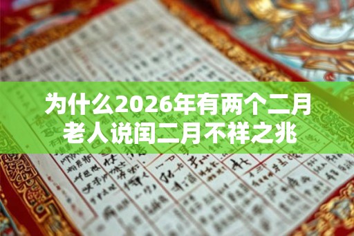 为什么2026年有两个二月 老人说闰二月不祥之兆 为什么2026年有两个二月 老人说闰二月不祥之兆