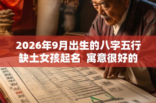 2026年9月出生的八字五行缺土女孩起名  寓意很好的名字