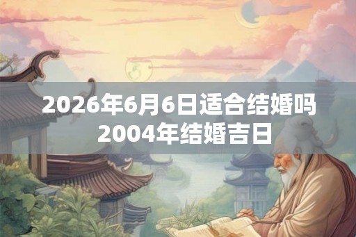 2026年6月6日适合结婚吗  2004年结婚吉日