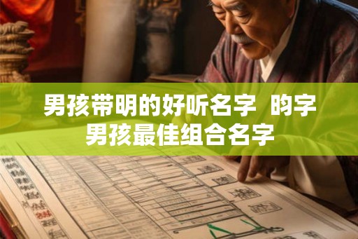 男孩带明的好听名字  昀字男孩最佳组合名字
