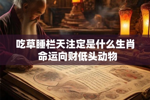 吃草睡栏天注定是什么生肖  命运向财低头动物