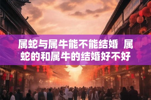 属蛇与属牛能不能结婚 属蛇的和属牛的结婚好不好 属蛇与属牛能不能结婚 属蛇的和属牛的结婚好不好