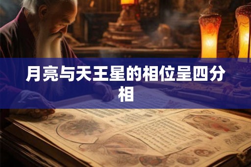 月亮与天王星的相位呈四分相