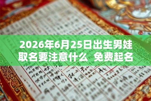 2026年6月25日出生男娃取名要注意什么  免费起名推荐