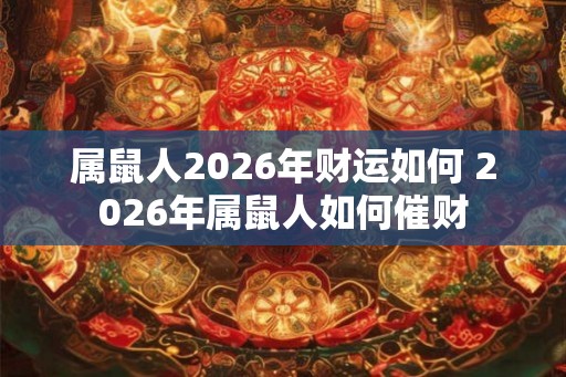 属鼠人2026年财运如何 2026年属鼠人如何催财