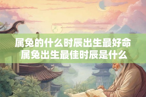 属兔的什么时辰出生最好命 属兔出生最佳时辰是什么