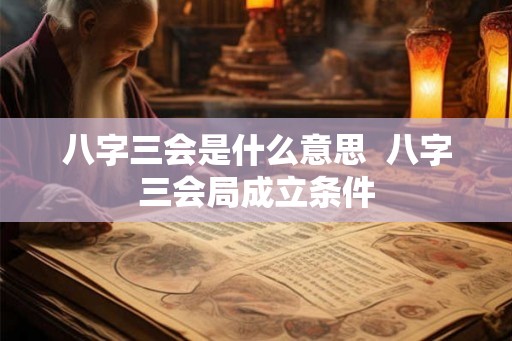 八字三会是什么意思  八字三会局成立条件