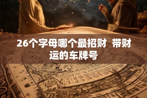 26个字母哪个最招财  带财运的车牌号