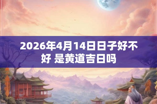 2026年4月14日日子好不好 是黄道吉日吗