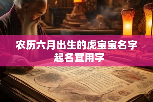 农历六月出生的虎宝宝名字  起名宜用字