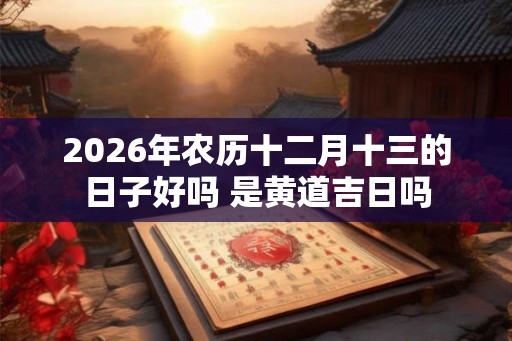 2026年农历十二月十三的日子好吗 是黄道吉日吗